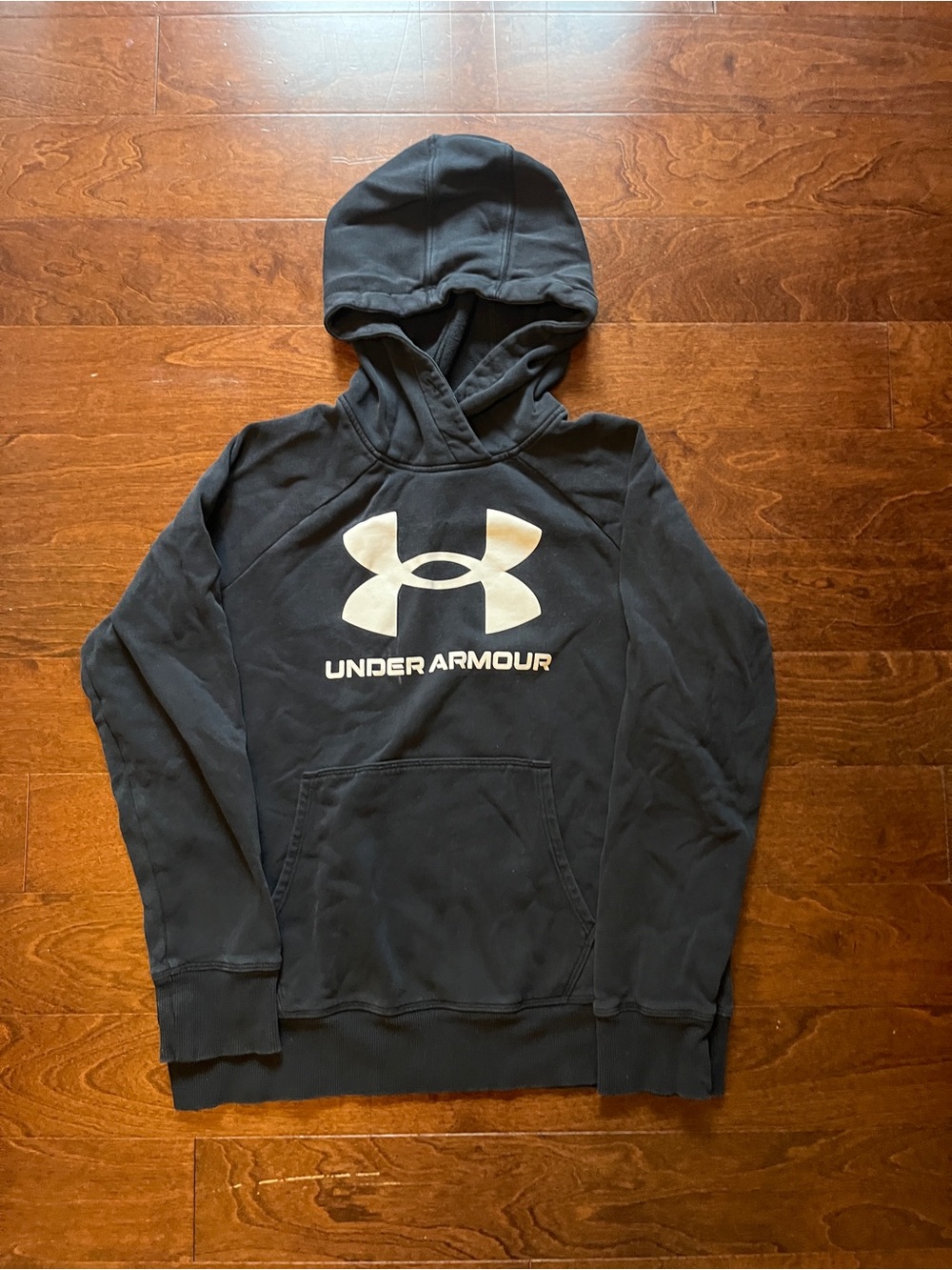 Under Armour Women’s Black Hooded Zip-Up Logo Sweatshirt